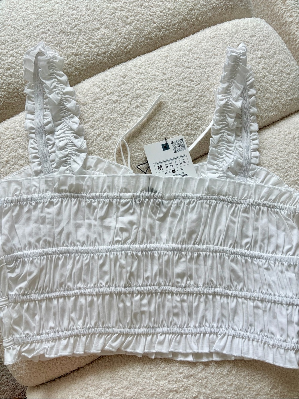NWT Zara Poplin White Top Size Medium - Picture 5 of 5